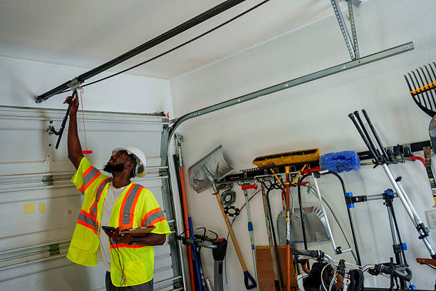 Professional Garage Door Panel Replacement technician working in Winnetka, IL